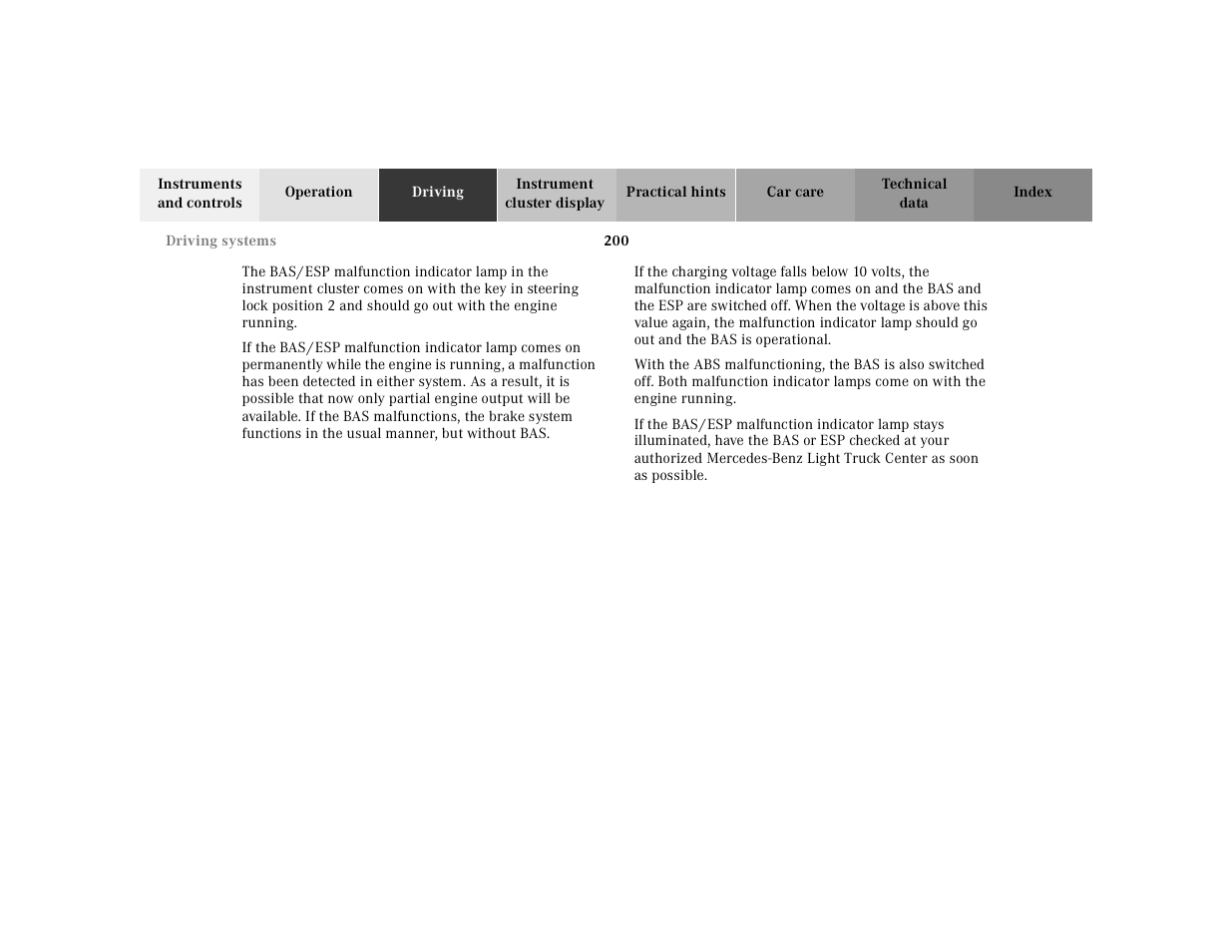 Mercedes-Benz 2001 ML 55 AMG User Manual | Page 203 / 317