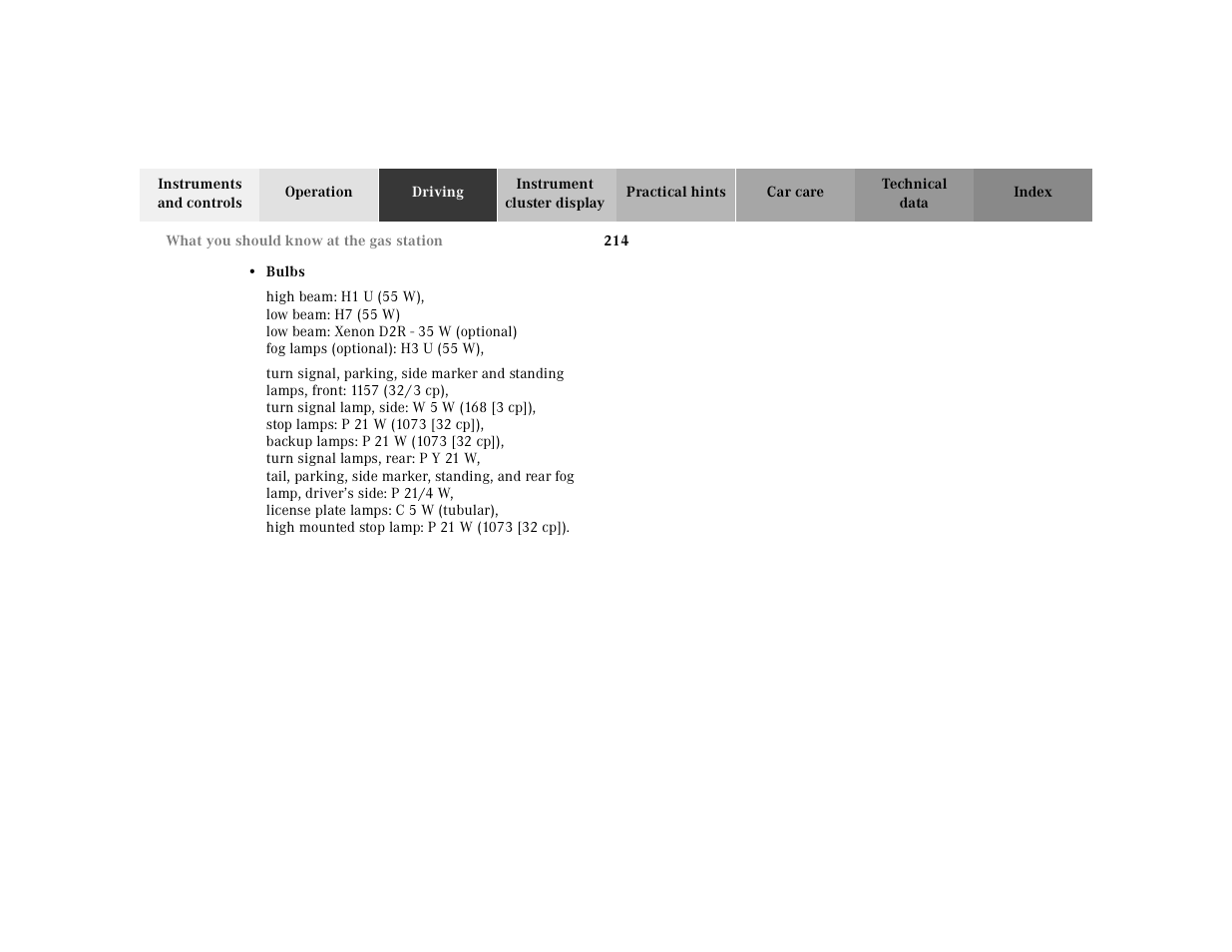 Mercedes-Benz 2001 ML 55 AMG User Manual | Page 217 / 317