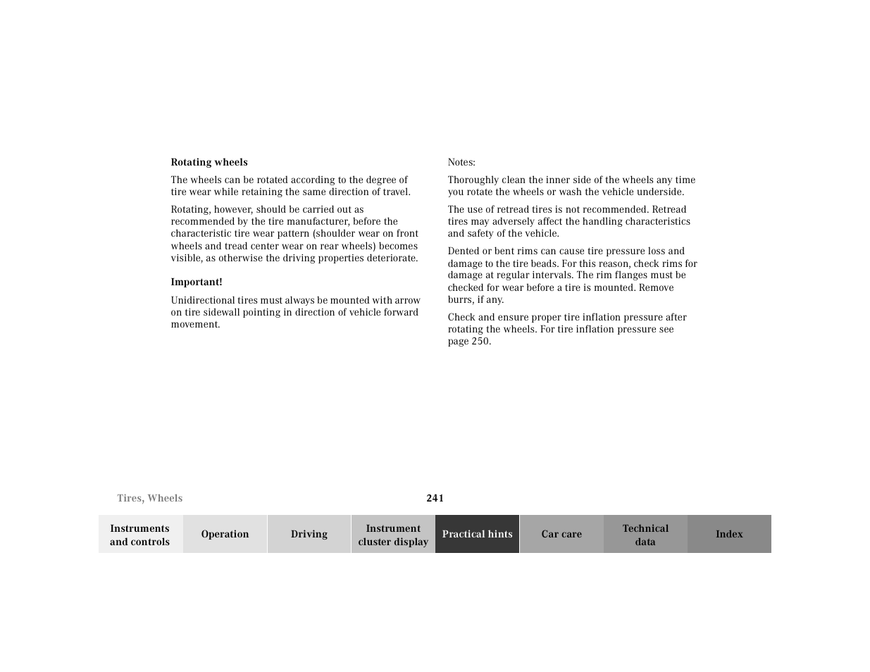 Mercedes-Benz 2001 ML 55 AMG User Manual | Page 244 / 317