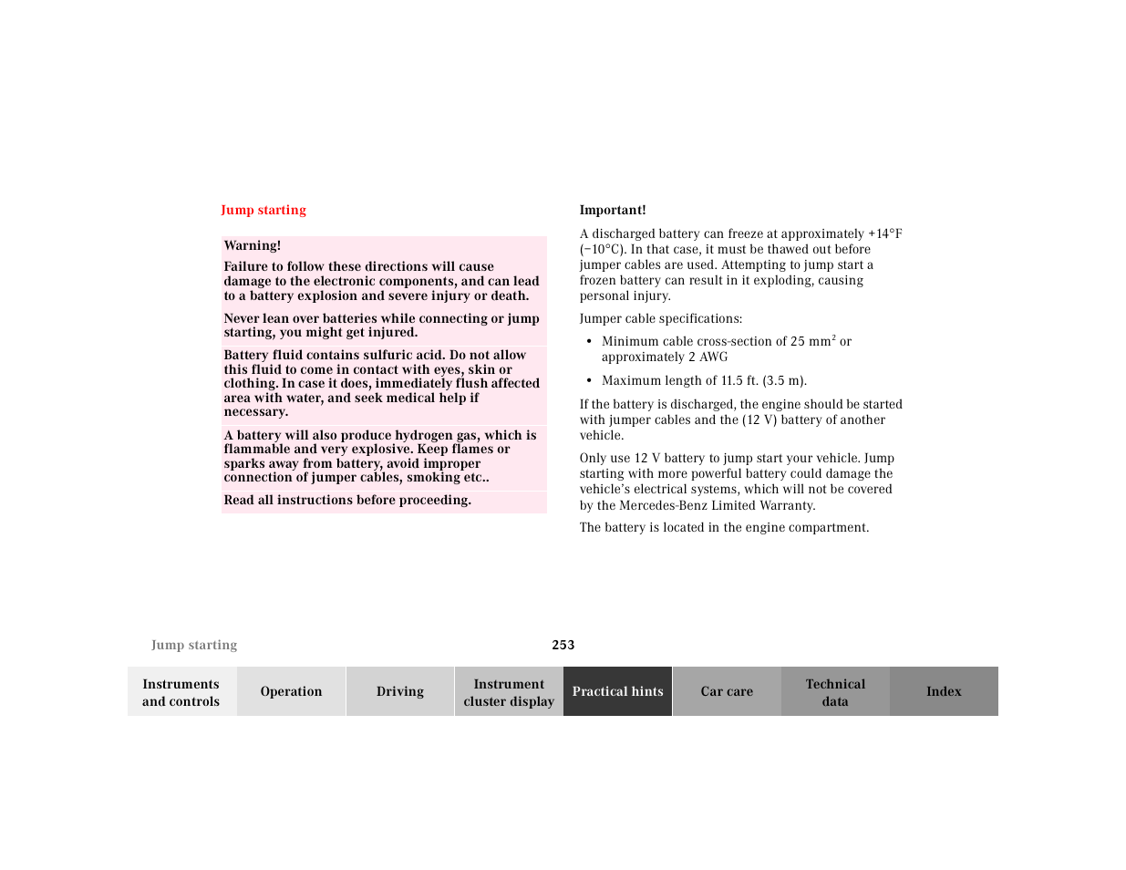 Mercedes-Benz 2001 ML 55 AMG User Manual | Page 256 / 317