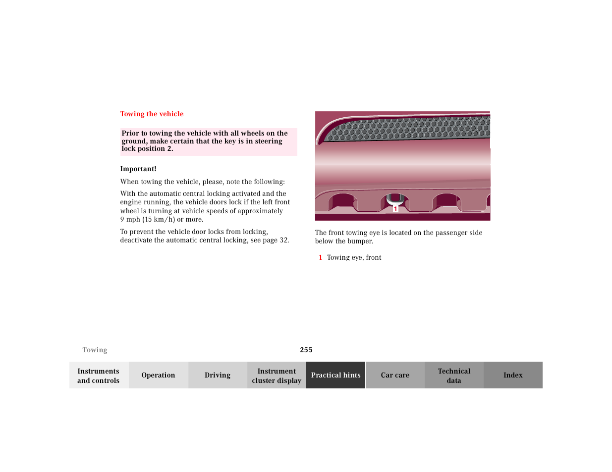 Mercedes-Benz 2001 ML 55 AMG User Manual | Page 258 / 317