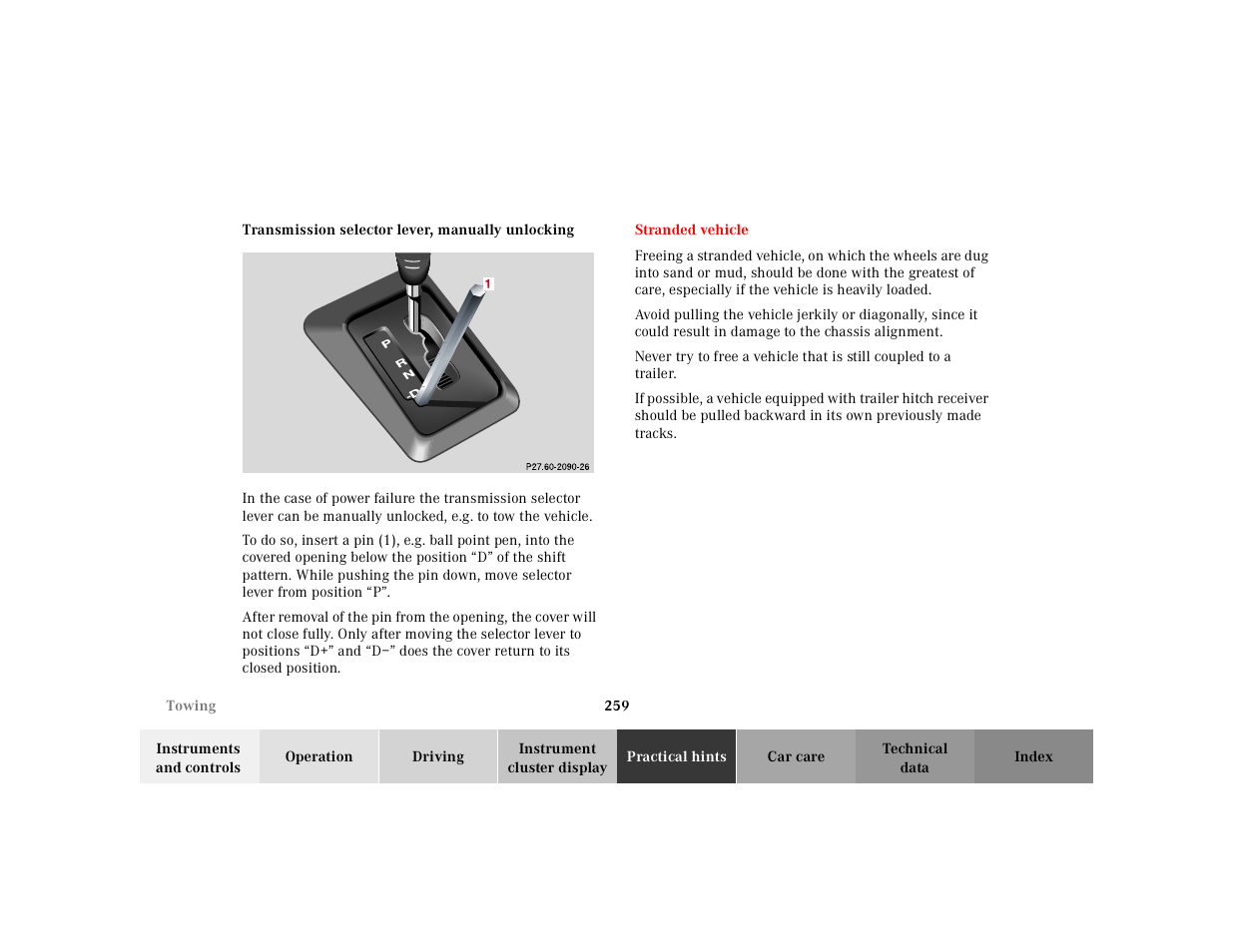 Mercedes-Benz 2001 ML 55 AMG User Manual | Page 262 / 317