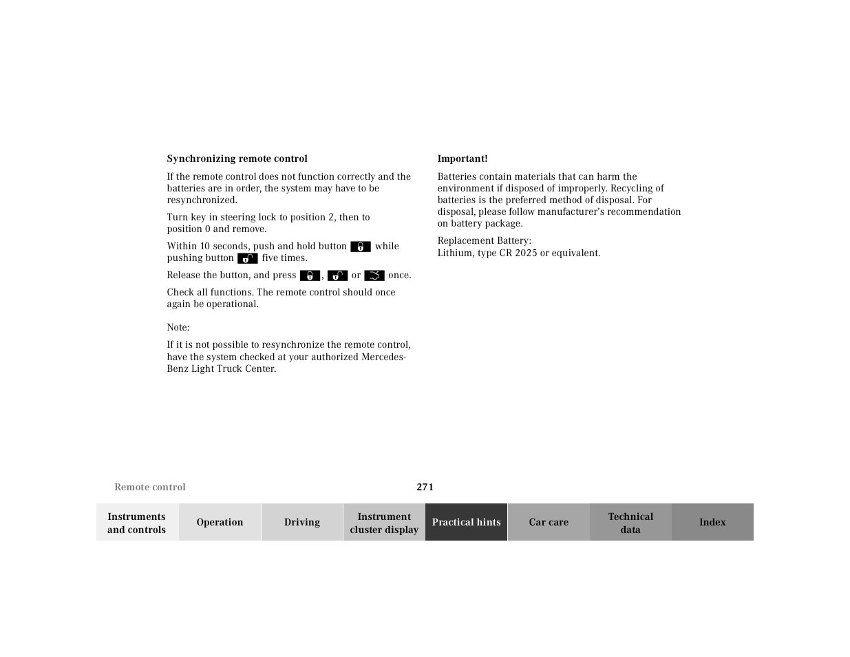Mercedes-Benz 2001 ML 55 AMG User Manual | Page 274 / 317