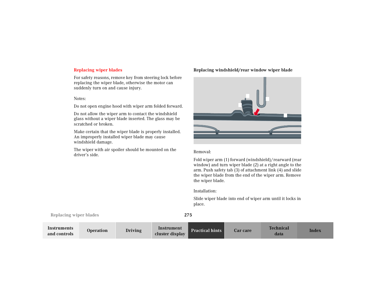 Mercedes-Benz 2001 ML 55 AMG User Manual | Page 278 / 317