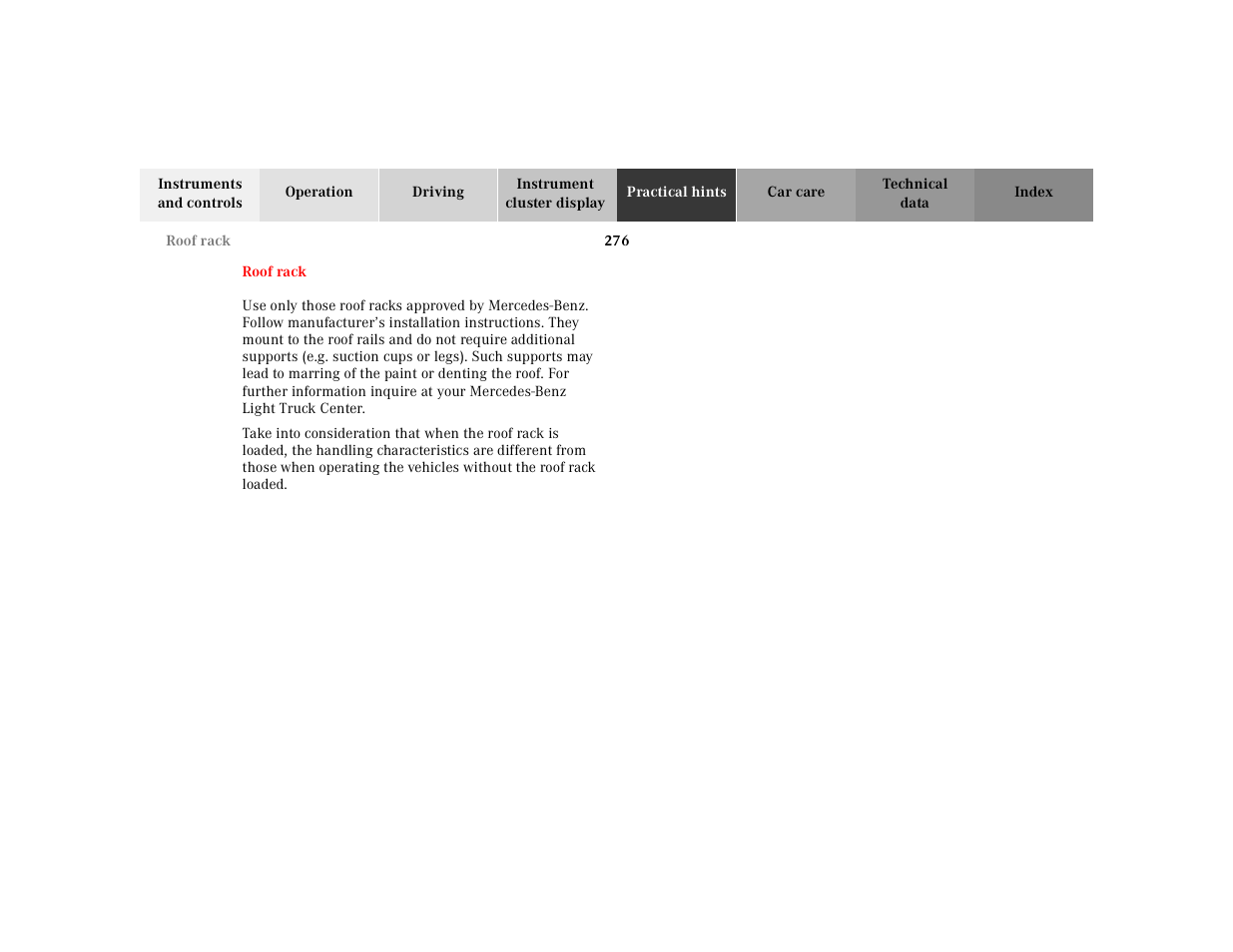 Mercedes-Benz 2001 ML 55 AMG User Manual | Page 279 / 317