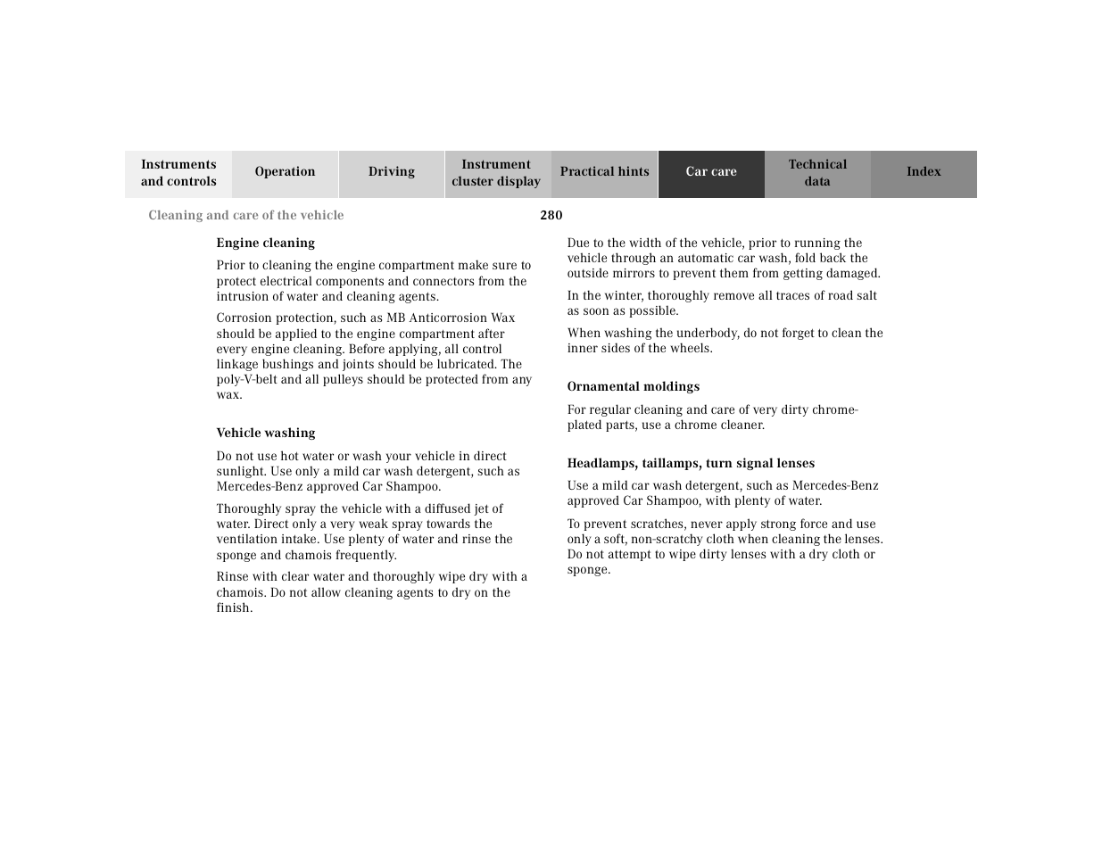 Mercedes-Benz 2001 ML 55 AMG User Manual | Page 283 / 317