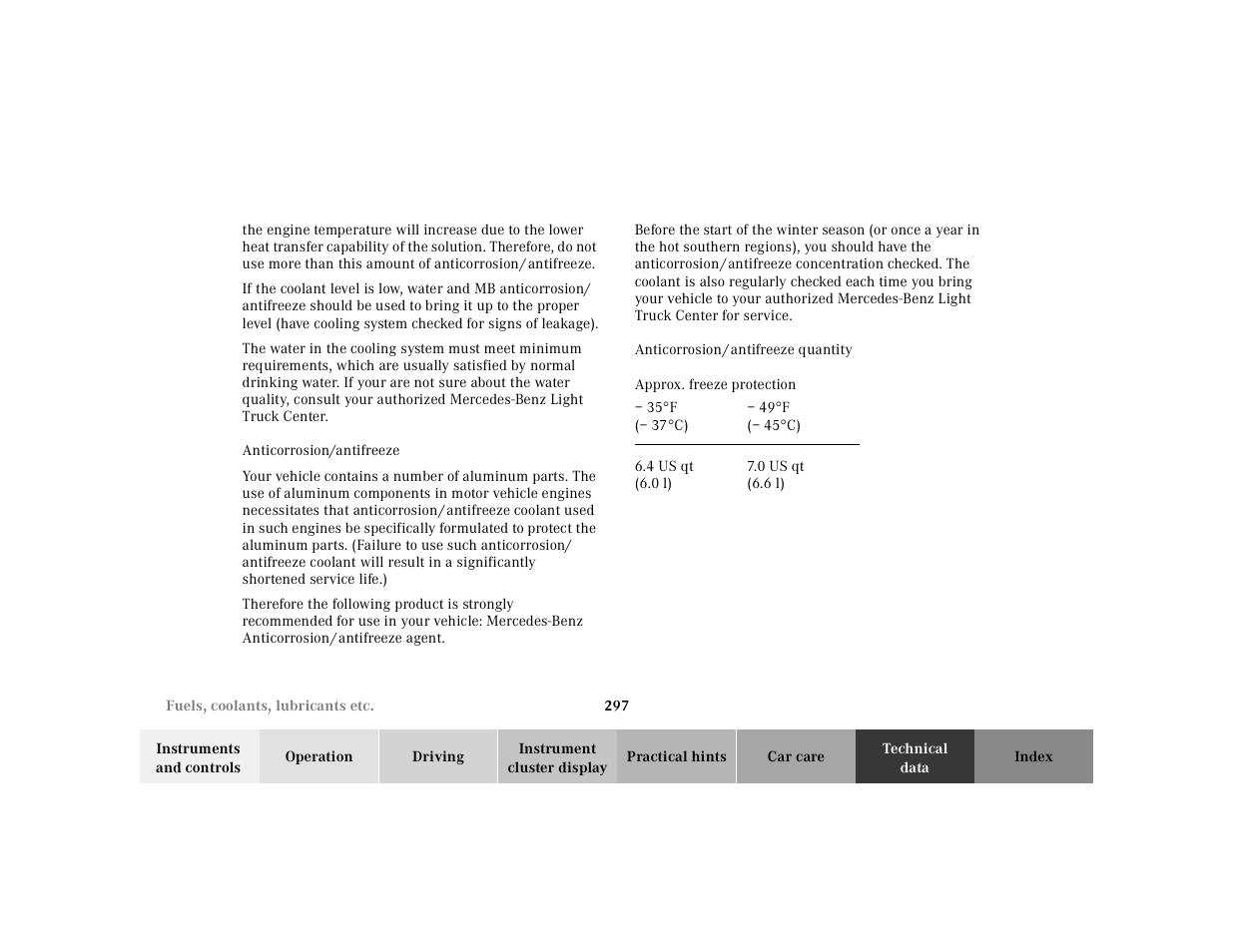 Mercedes-Benz 2001 ML 55 AMG User Manual | Page 300 / 317