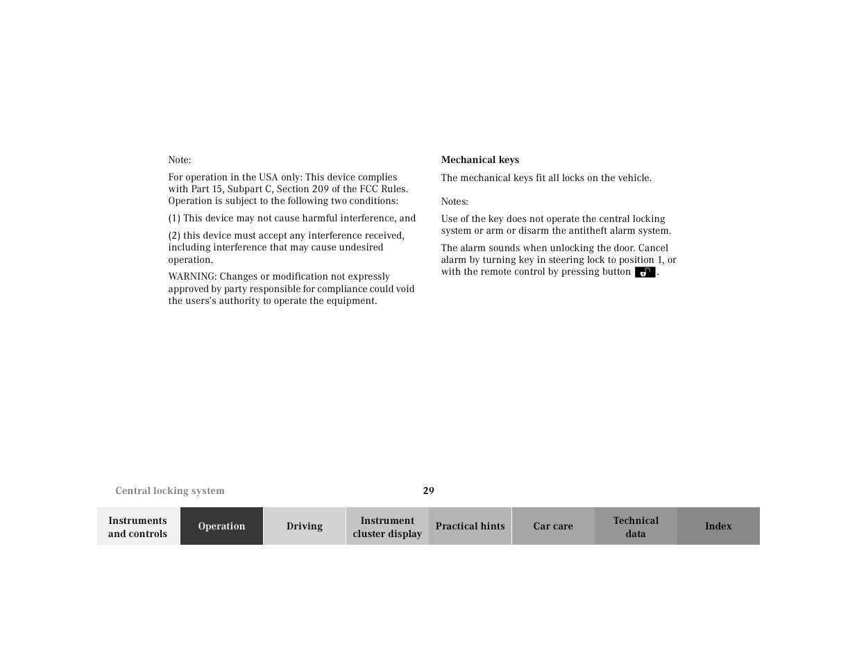 Mercedes-Benz 2001 ML 55 AMG User Manual | Page 32 / 317