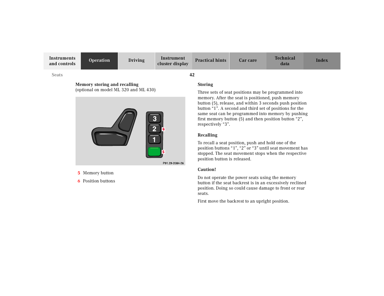 Mercedes-Benz 2001 ML 55 AMG User Manual | Page 45 / 317