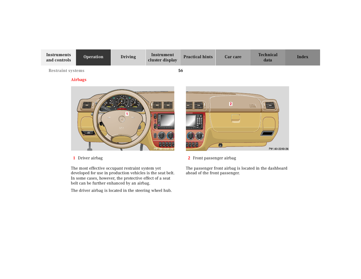 Mercedes-Benz 2001 ML 55 AMG User Manual | Page 59 / 317
