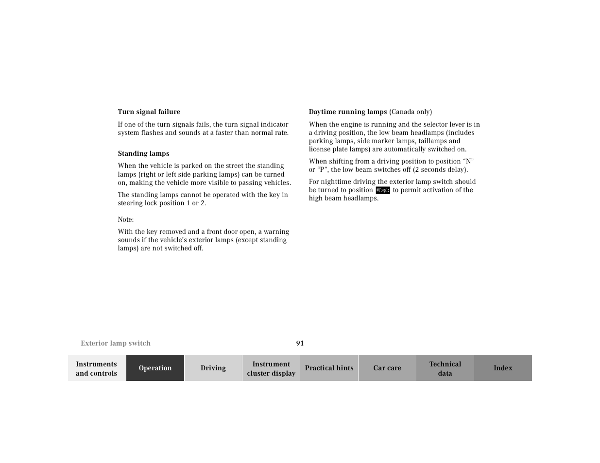 Mercedes-Benz 2001 ML 55 AMG User Manual | Page 94 / 317