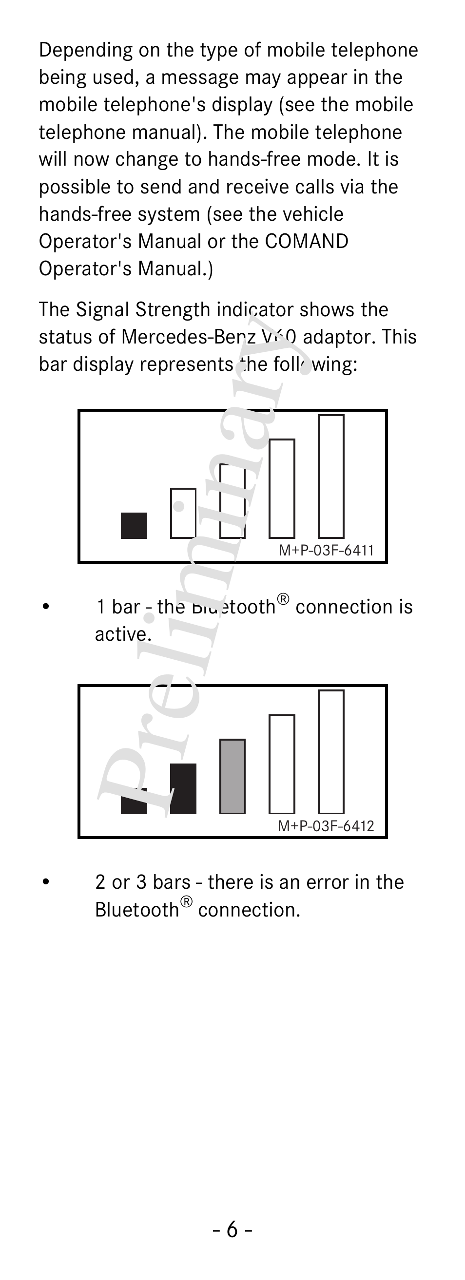 Pre lim in ar y | Mercedes-Benz V60 User Manual | Page 8 / 14