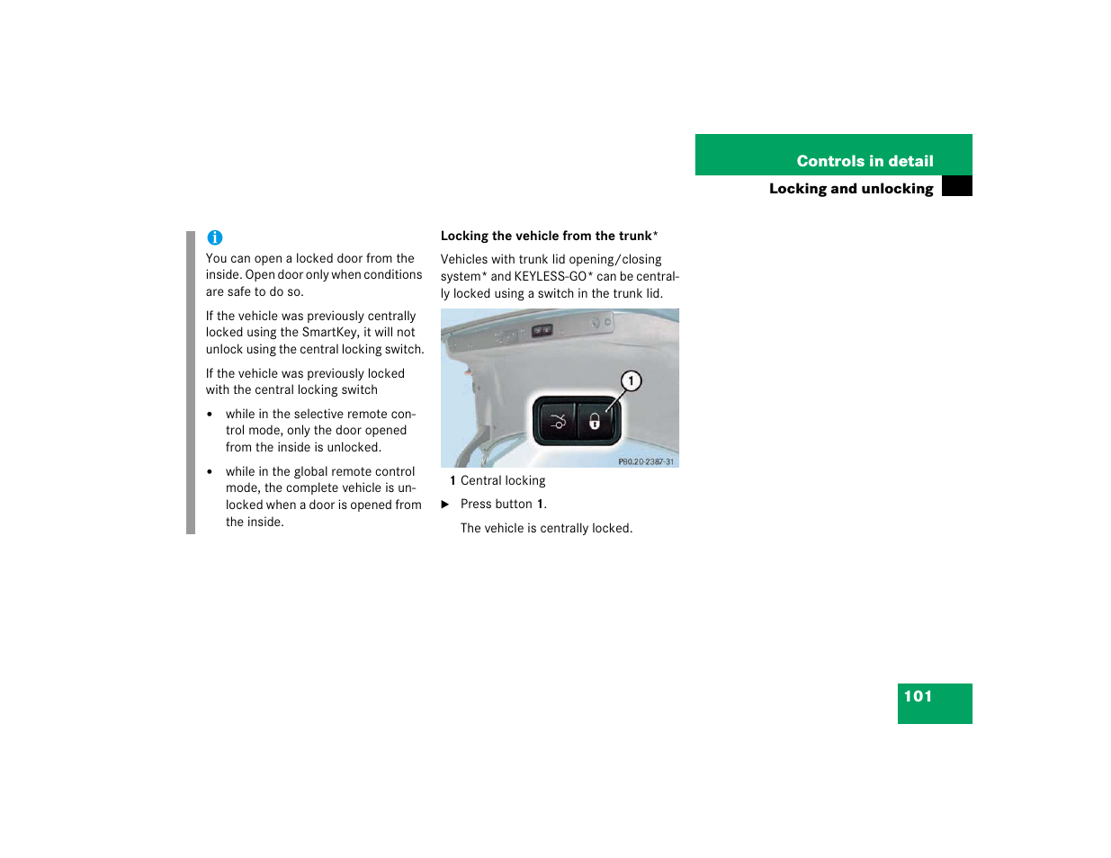 Mercedes-Benz 2003 E-Class User Manual | Page 101 / 399