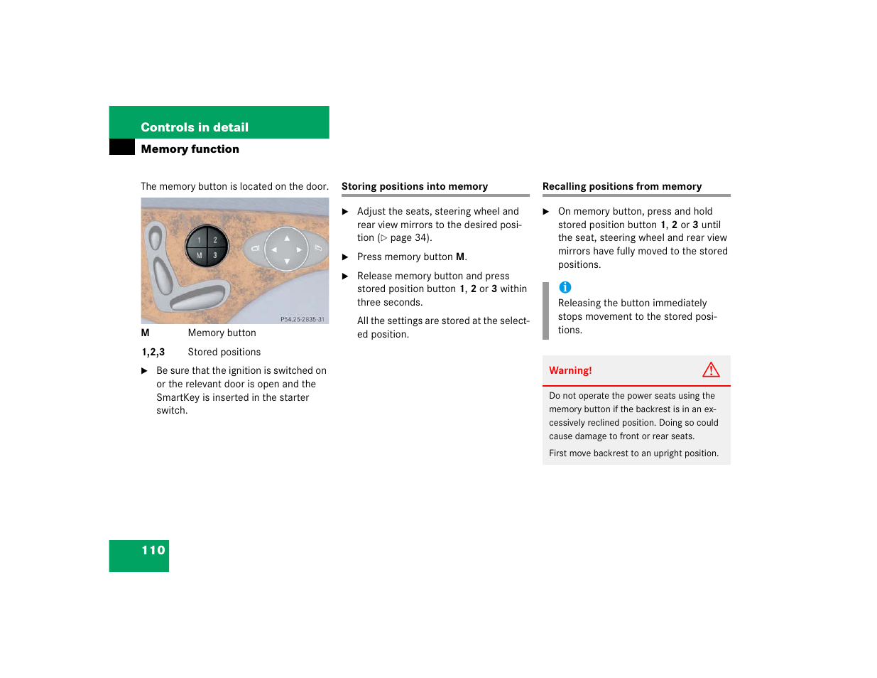 Mercedes-Benz 2003 E-Class User Manual | Page 110 / 399