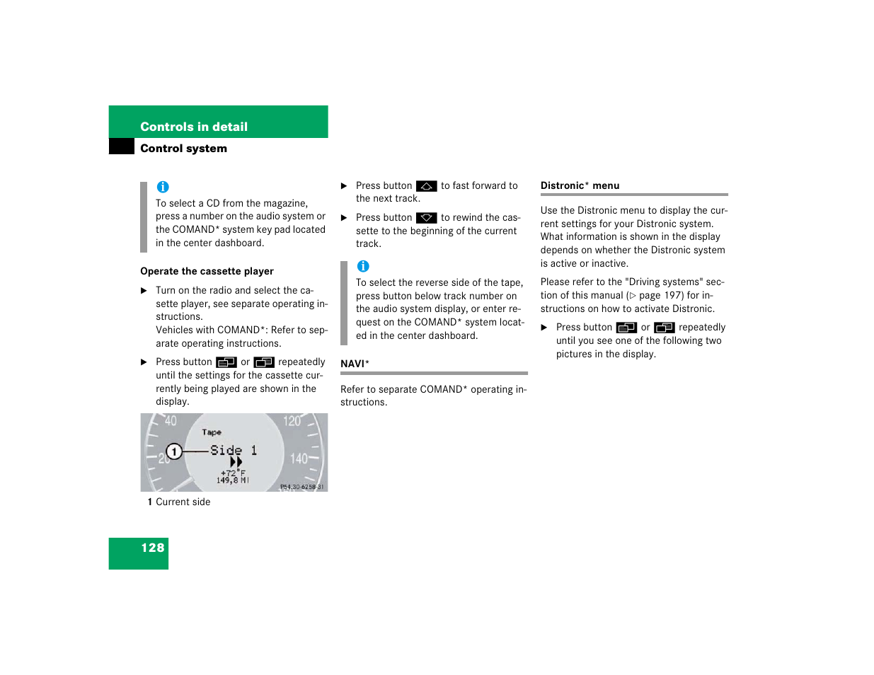 Mercedes-Benz 2003 E-Class User Manual | Page 128 / 399