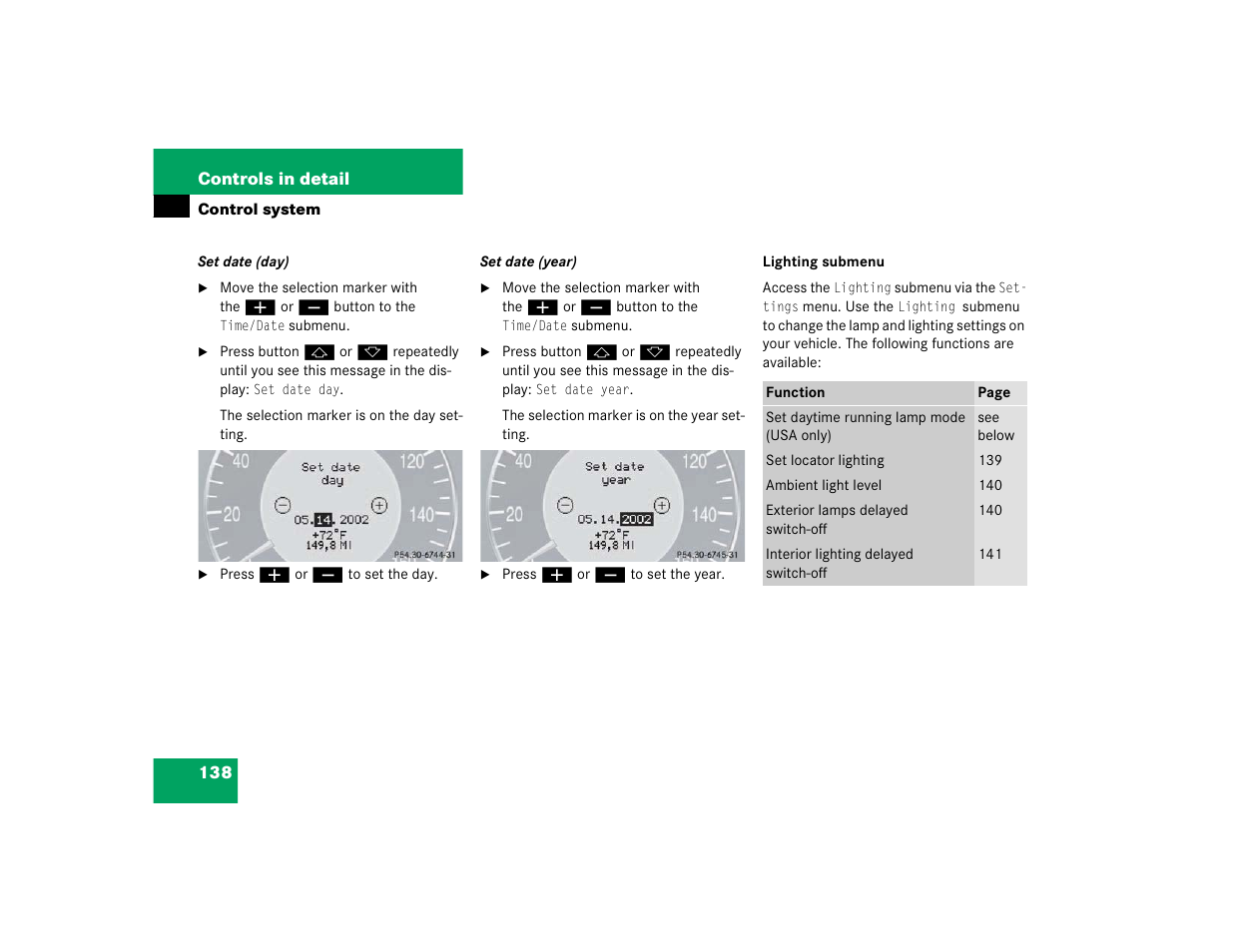 Mercedes-Benz 2003 E-Class User Manual | Page 138 / 399