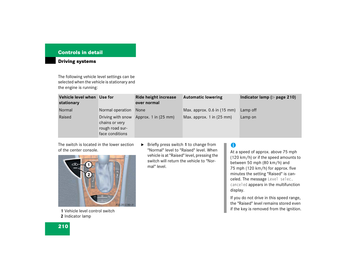 Mercedes-Benz 2003 E-Class User Manual | Page 210 / 399