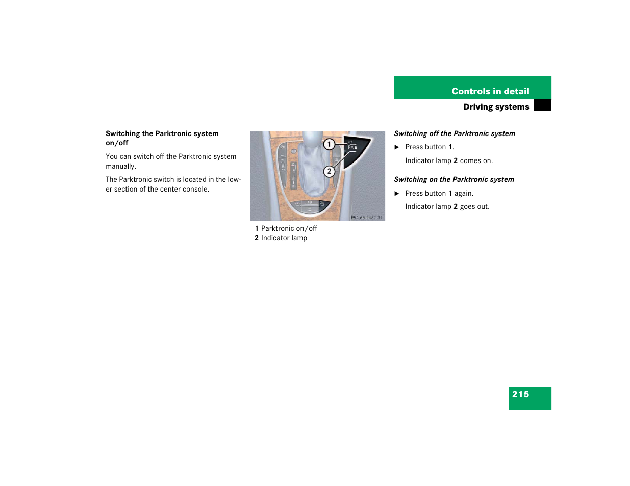 Mercedes-Benz 2003 E-Class User Manual | Page 215 / 399