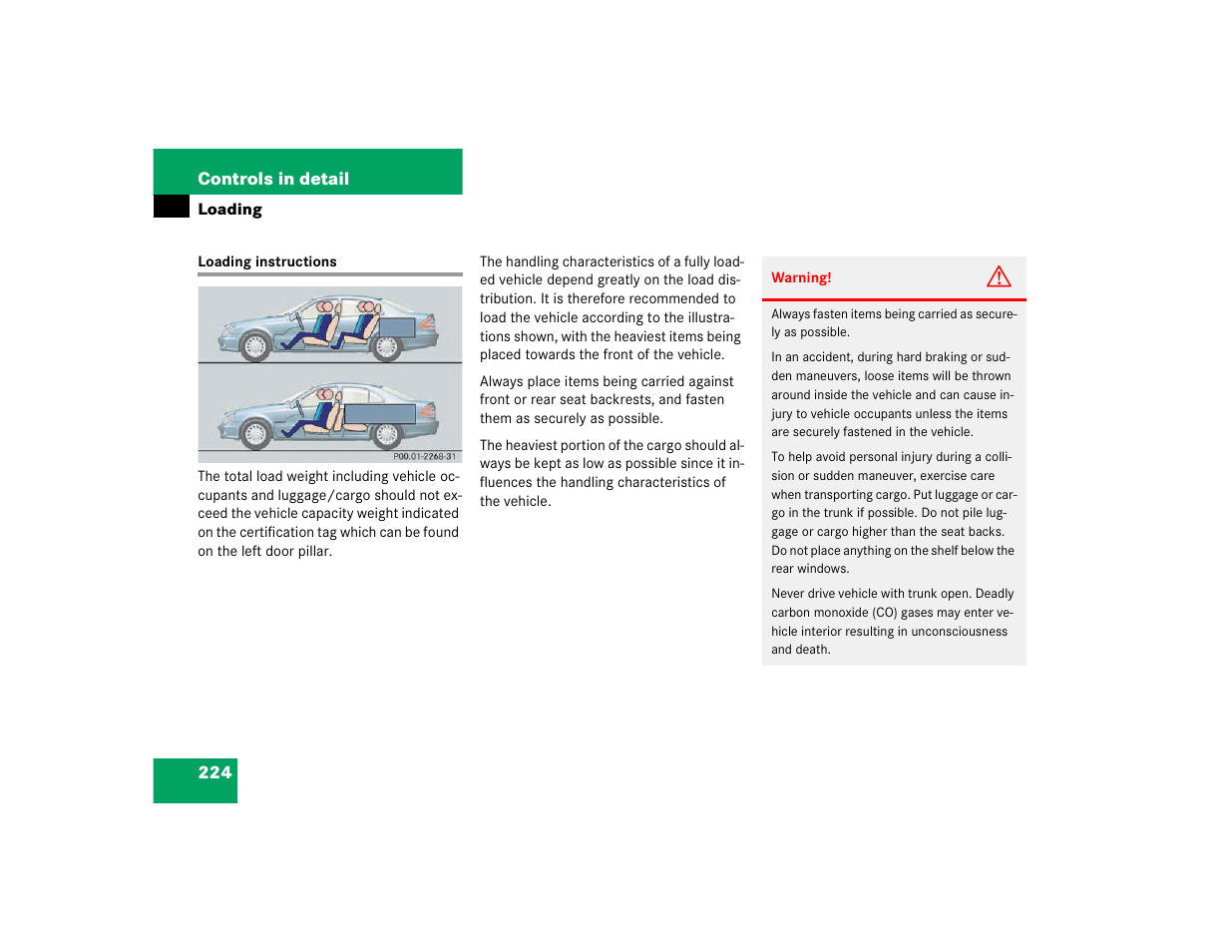 Mercedes-Benz 2003 E-Class User Manual | Page 224 / 399