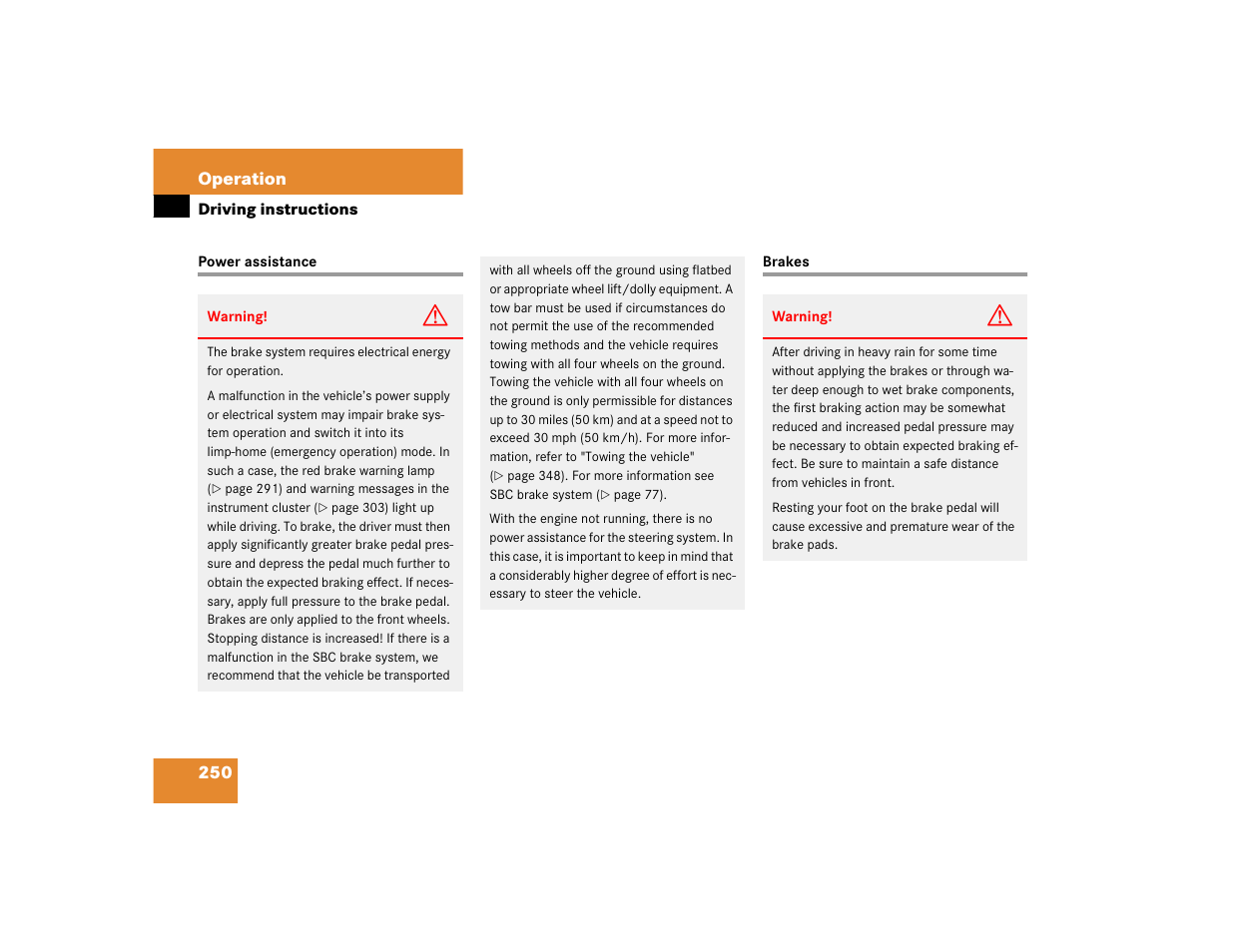 Mercedes-Benz 2003 E-Class User Manual | Page 250 / 399