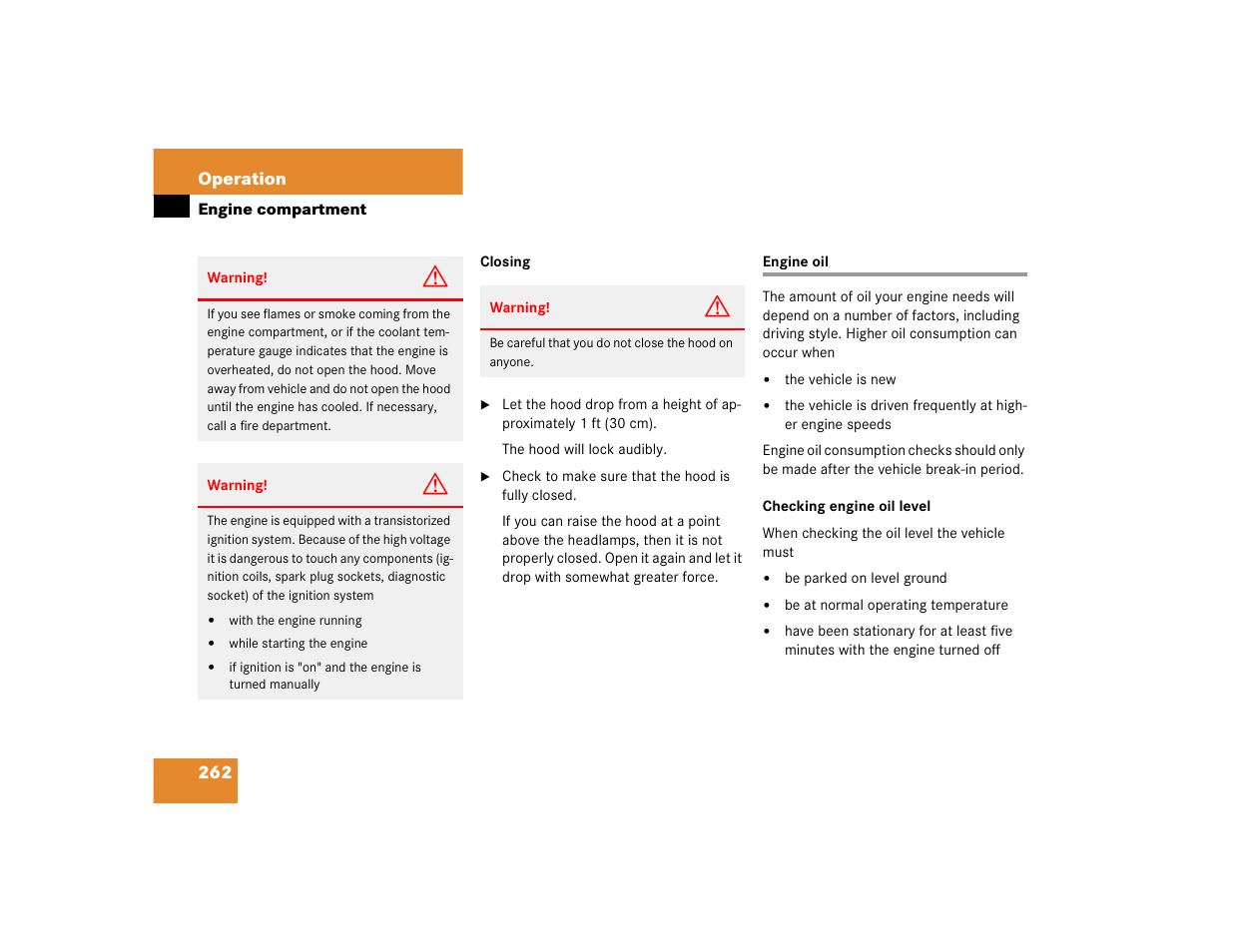 Mercedes-Benz 2003 E-Class User Manual | Page 262 / 399