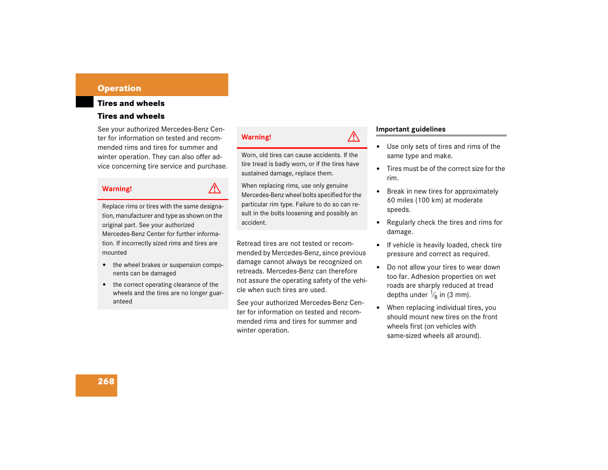 Mercedes-Benz 2003 E-Class User Manual | Page 268 / 399