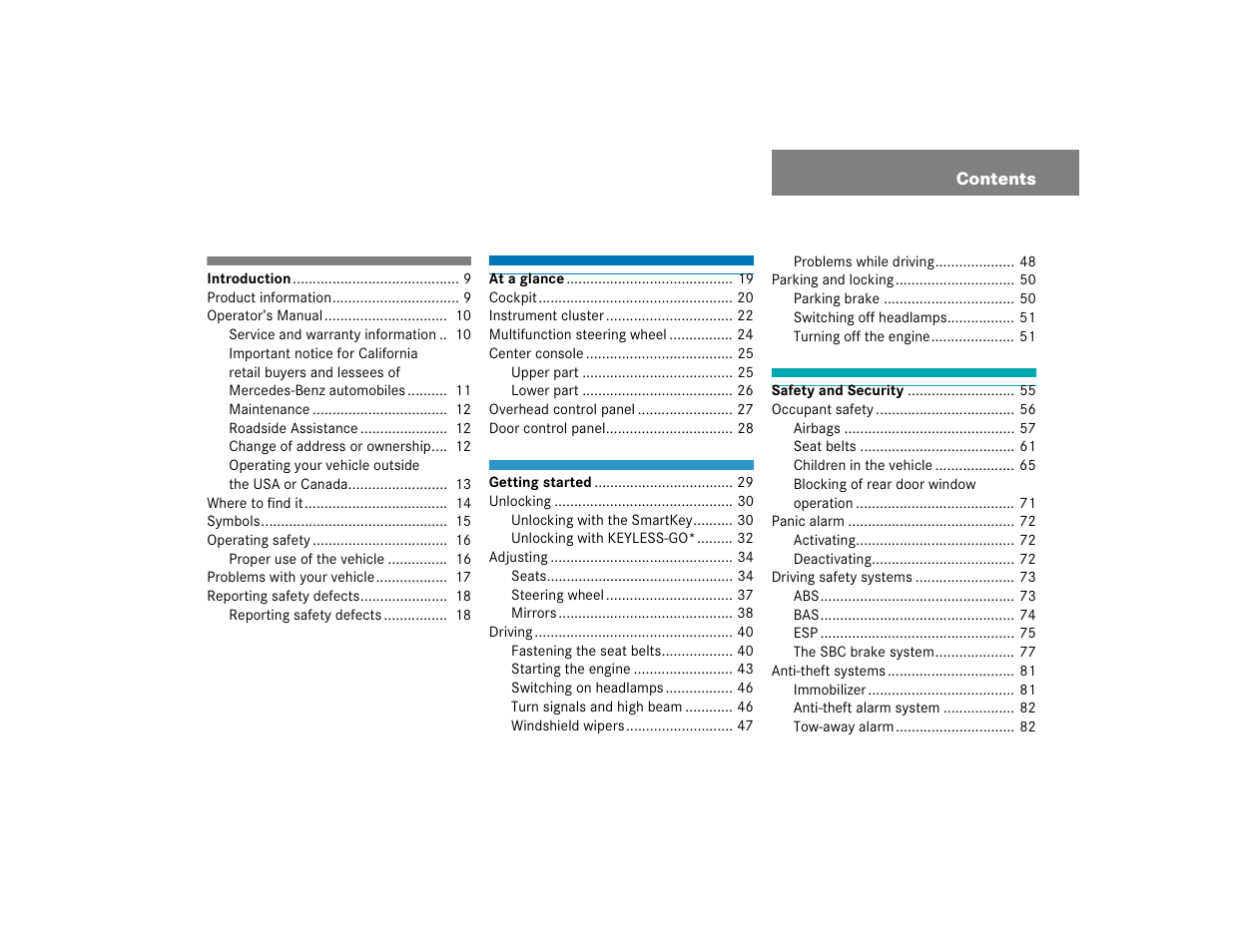 Mercedes-Benz 2003 E-Class User Manual | Page 3 / 399