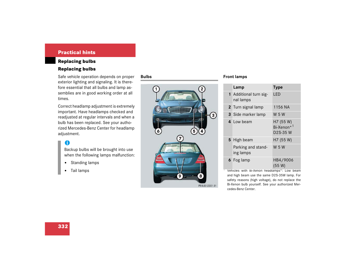 Mercedes-Benz 2003 E-Class User Manual | Page 332 / 399
