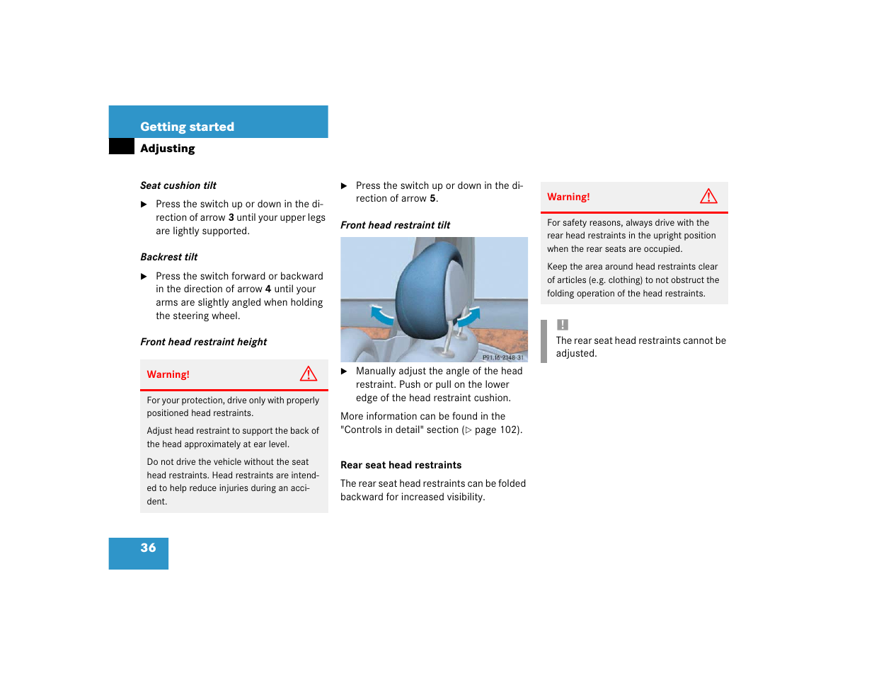 Mercedes-Benz 2003 E-Class User Manual | Page 36 / 399