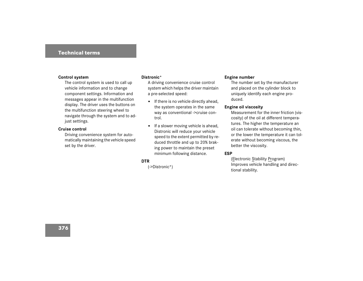 Mercedes-Benz 2003 E-Class User Manual | Page 376 / 399