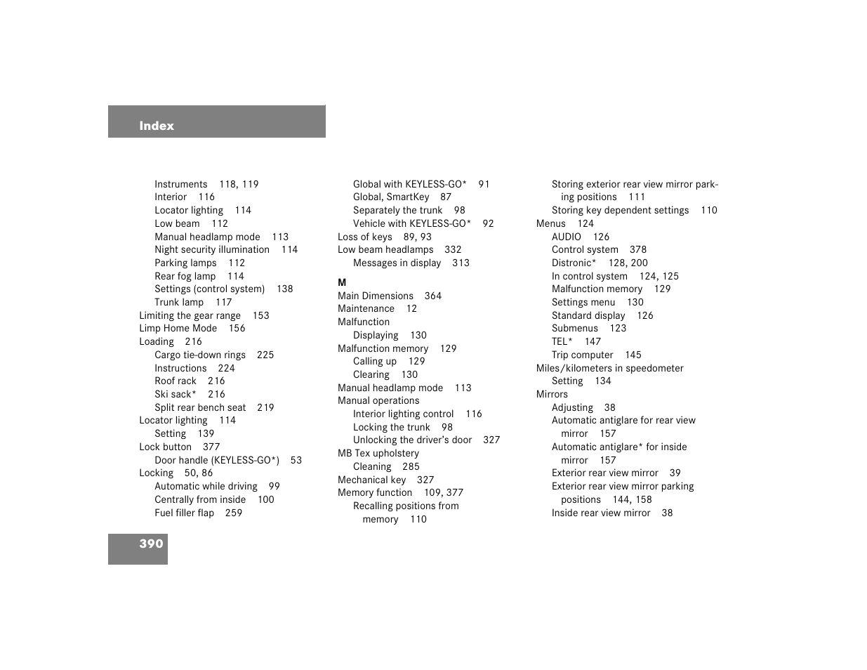 Mercedes-Benz 2003 E-Class User Manual | Page 390 / 399