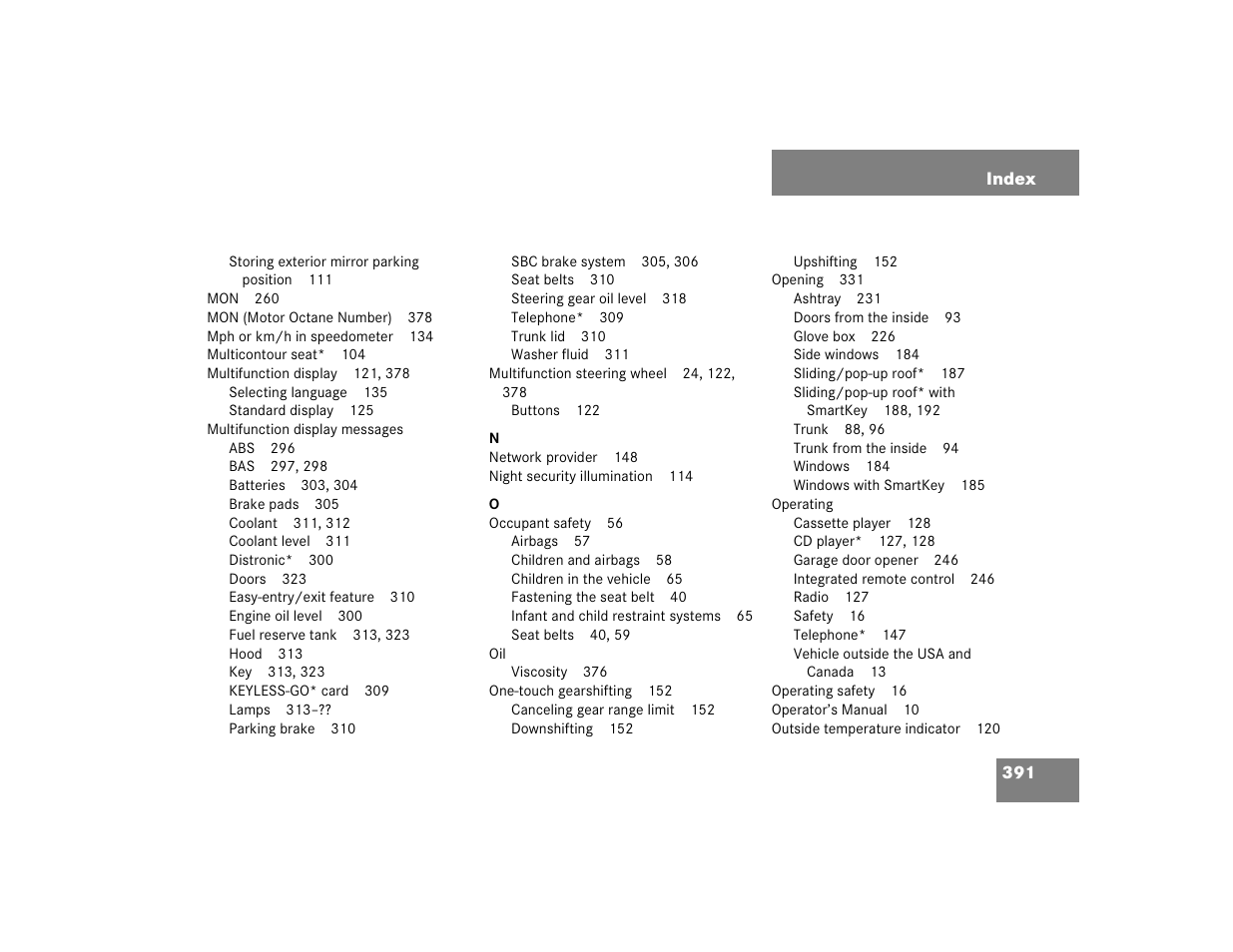 Mercedes-Benz 2003 E-Class User Manual | Page 391 / 399