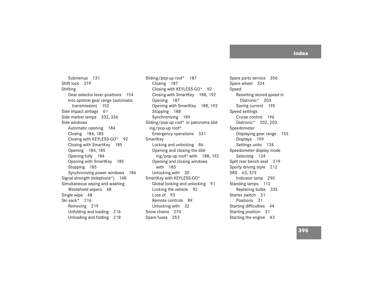 Mercedes-Benz 2003 E-Class User Manual | Page 395 / 399