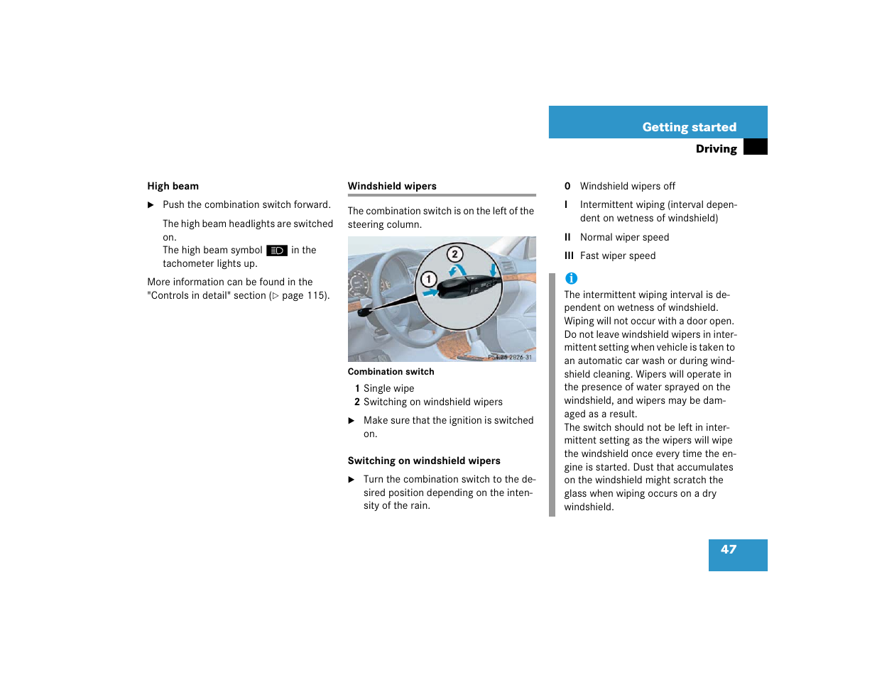 Mercedes-Benz 2003 E-Class User Manual | Page 47 / 399