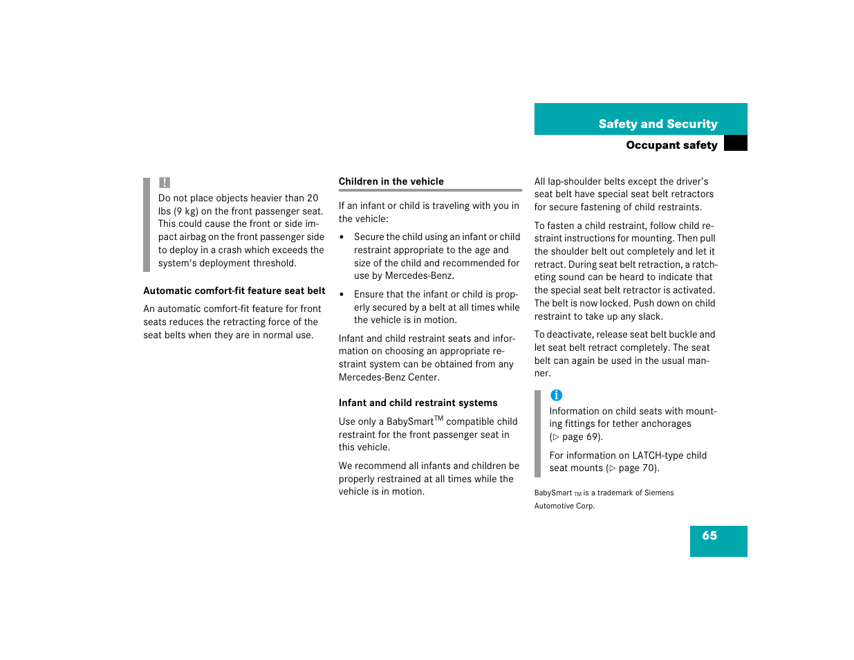 Mercedes-Benz 2003 E-Class User Manual | Page 65 / 399