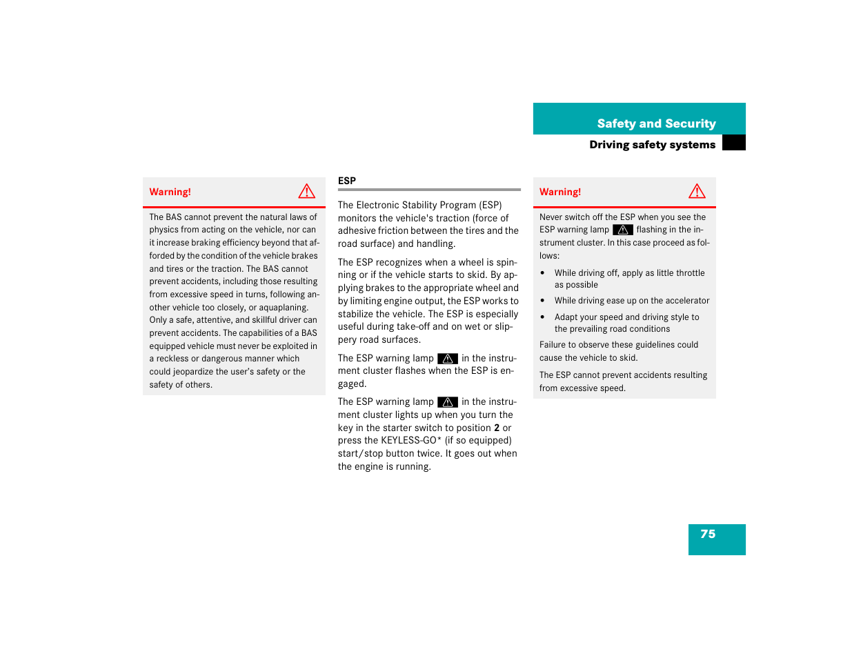 Mercedes-Benz 2003 E-Class User Manual | Page 75 / 399