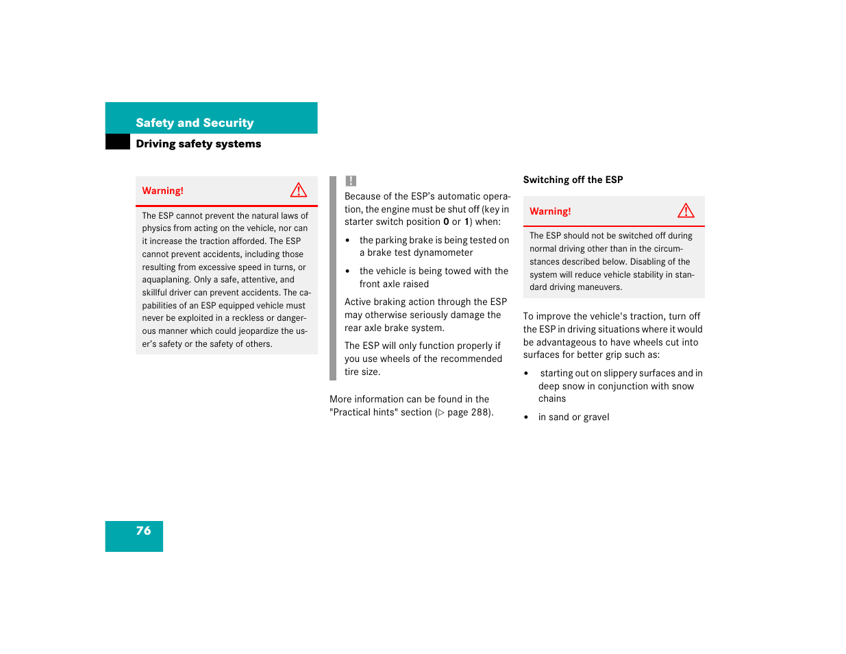 Mercedes-Benz 2003 E-Class User Manual | Page 76 / 399