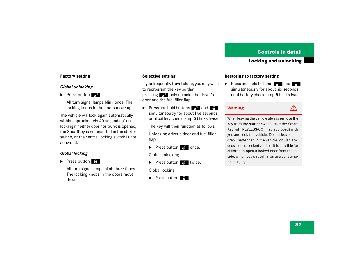 Mercedes-Benz 2003 E-Class User Manual | Page 87 / 399