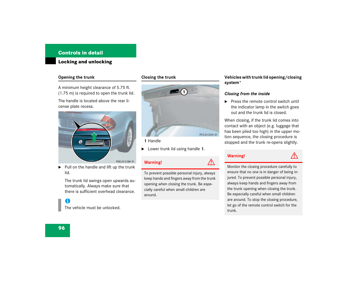 Mercedes-Benz 2003 E-Class User Manual | Page 96 / 399