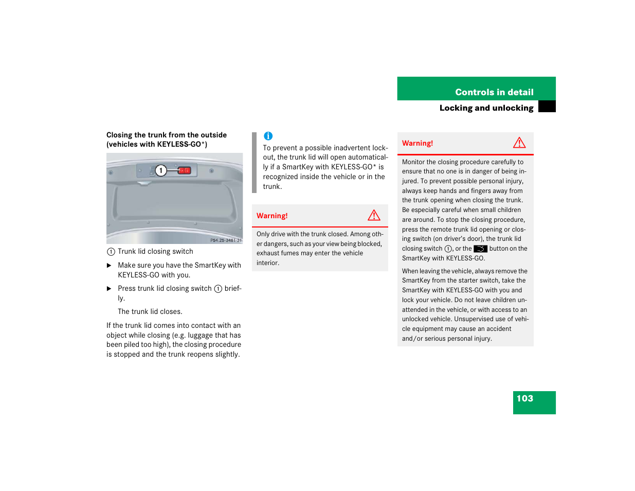 Mercedes-Benz 2004 CLK 500 User Manual | Page 103 / 464