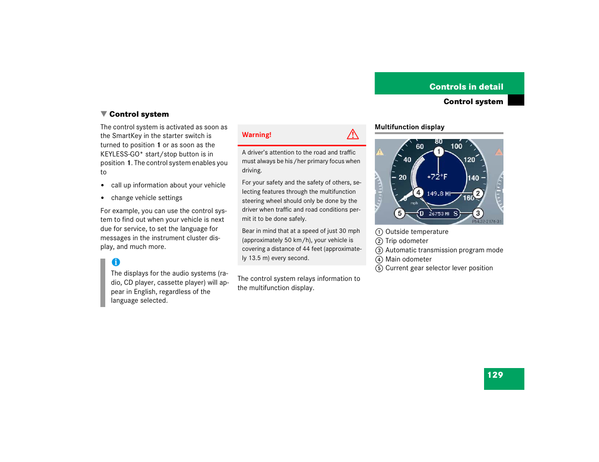 Mercedes-Benz 2004 CLK 500 User Manual | Page 129 / 464