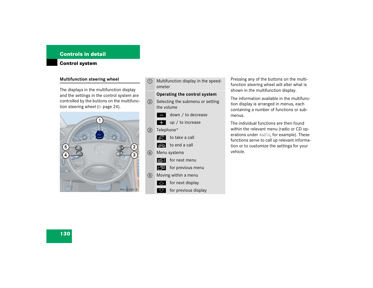 Mercedes-Benz 2004 CLK 500 User Manual | Page 130 / 464