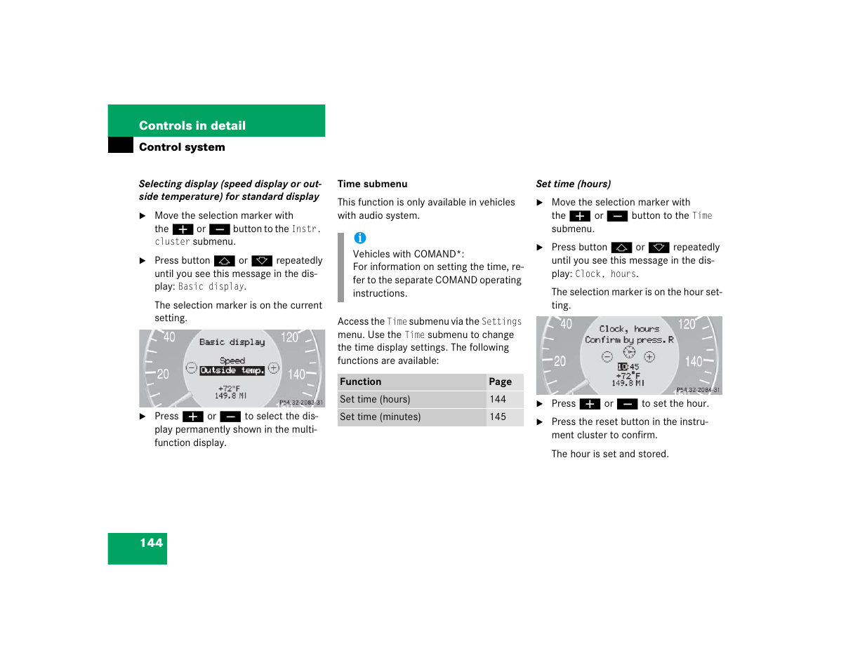 Mercedes-Benz 2004 CLK 500 User Manual | Page 144 / 464