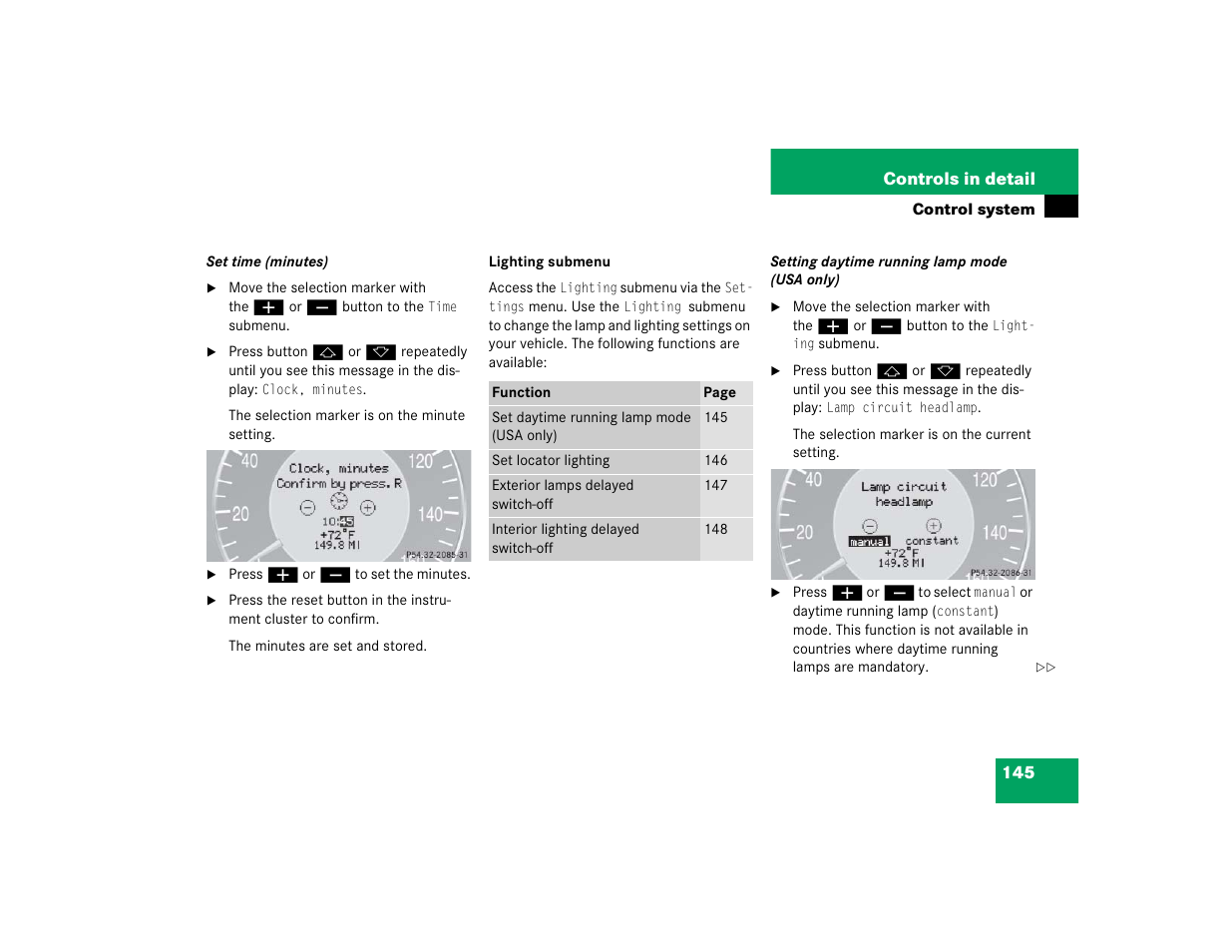 Mercedes-Benz 2004 CLK 500 User Manual | Page 145 / 464