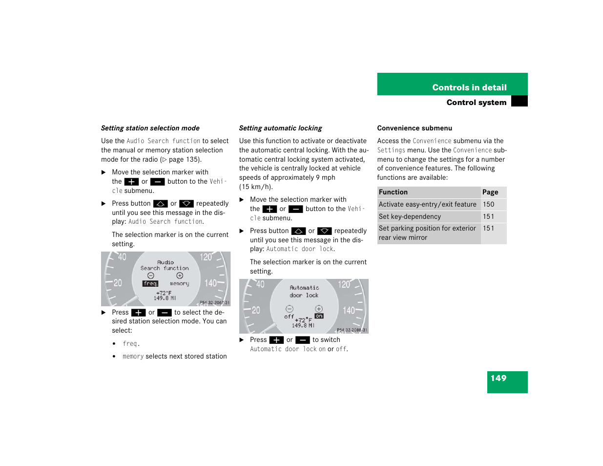 Mercedes-Benz 2004 CLK 500 User Manual | Page 149 / 464