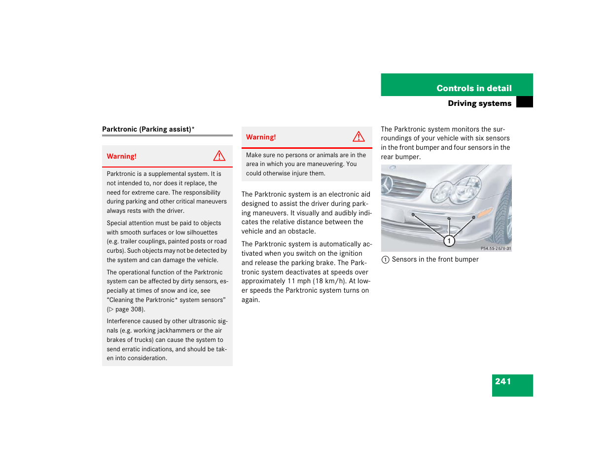 Mercedes-Benz 2004 CLK 500 User Manual | Page 241 / 464
