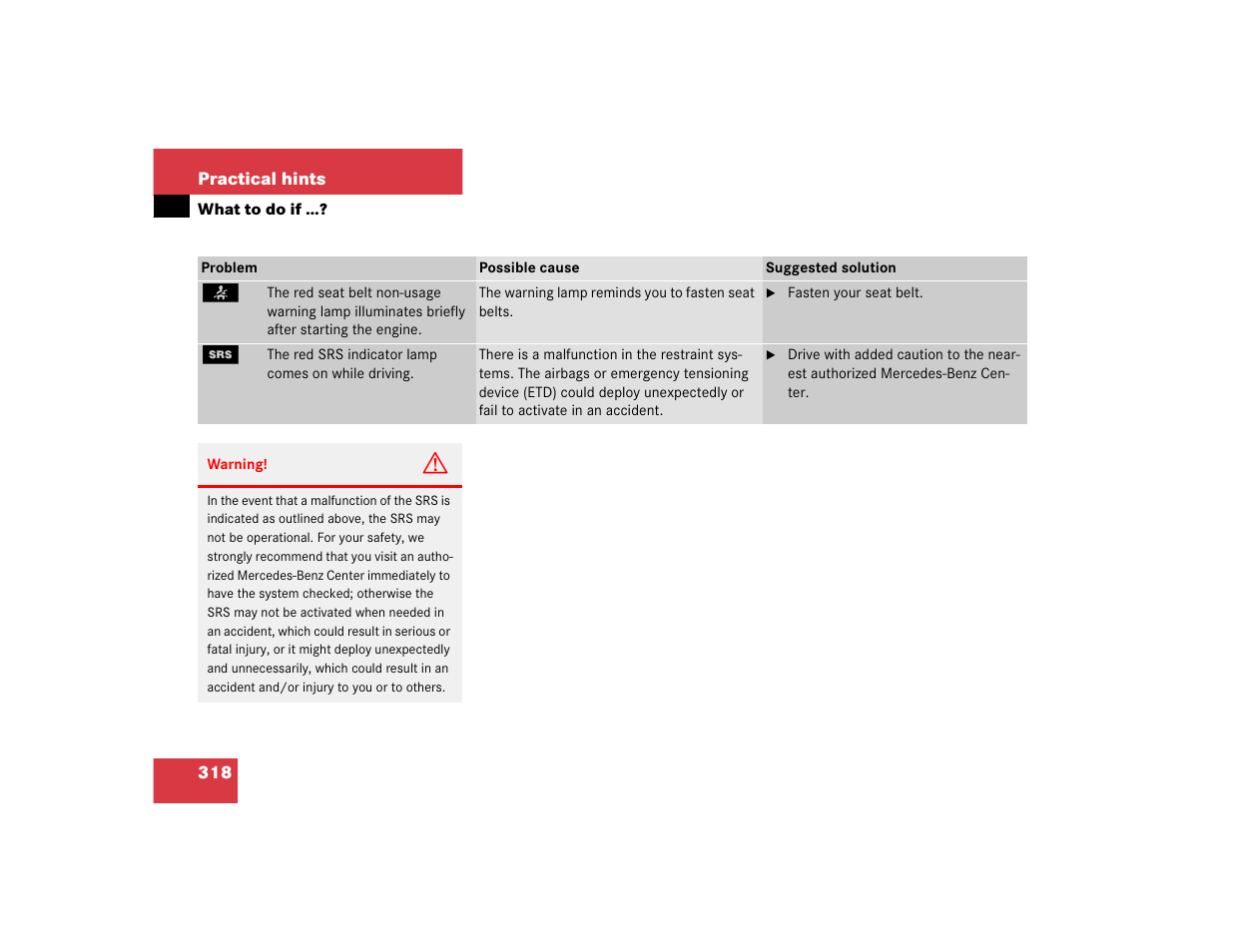 Mercedes-Benz 2004 CLK 500 User Manual | Page 318 / 464