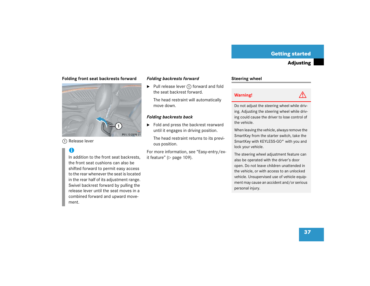 Mercedes-Benz 2004 CLK 500 User Manual | Page 37 / 464