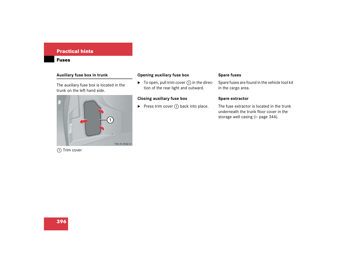 Mercedes-Benz 2004 CLK 500 User Manual | Page 396 / 464