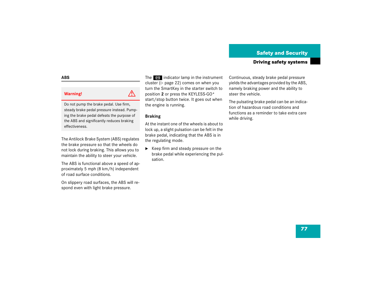 Mercedes-Benz 2004 CLK 500 User Manual | Page 77 / 464